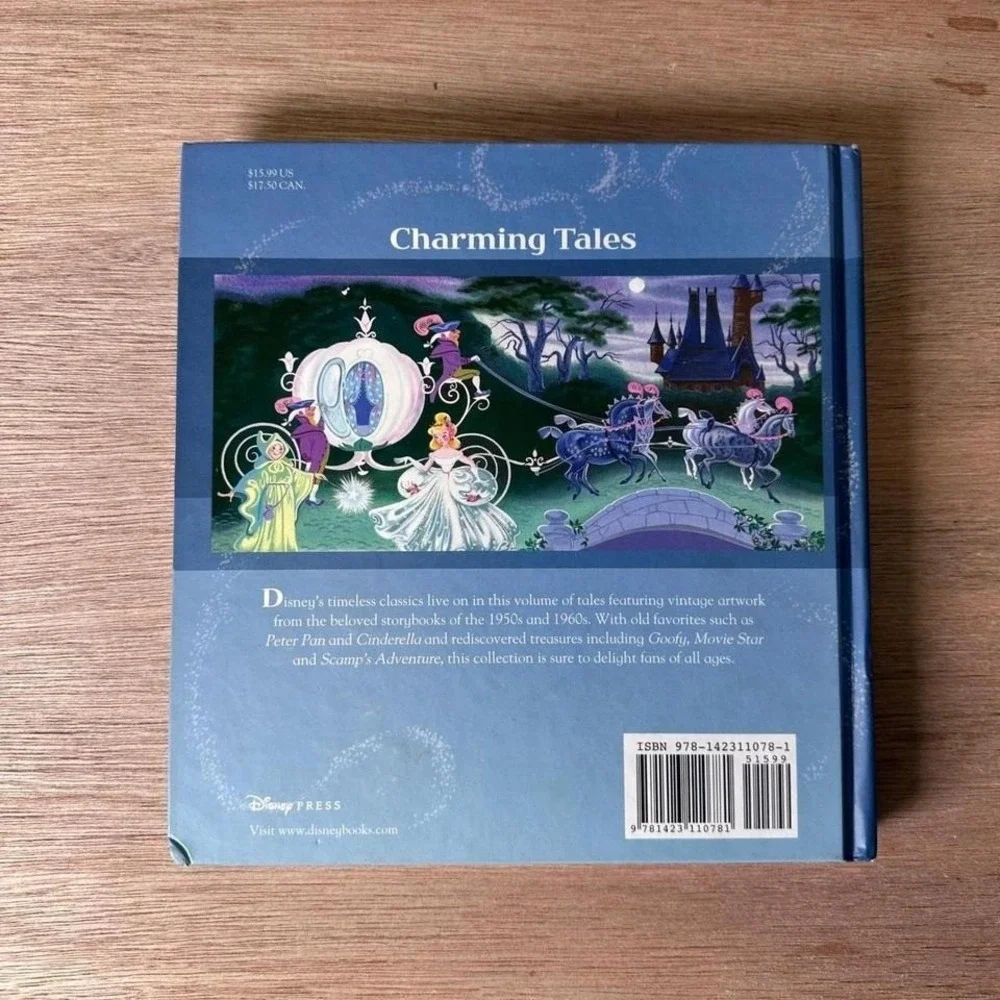 Walt Disney's Classic Storybook A Treasury of Tales Hardcover Vintage Art Style